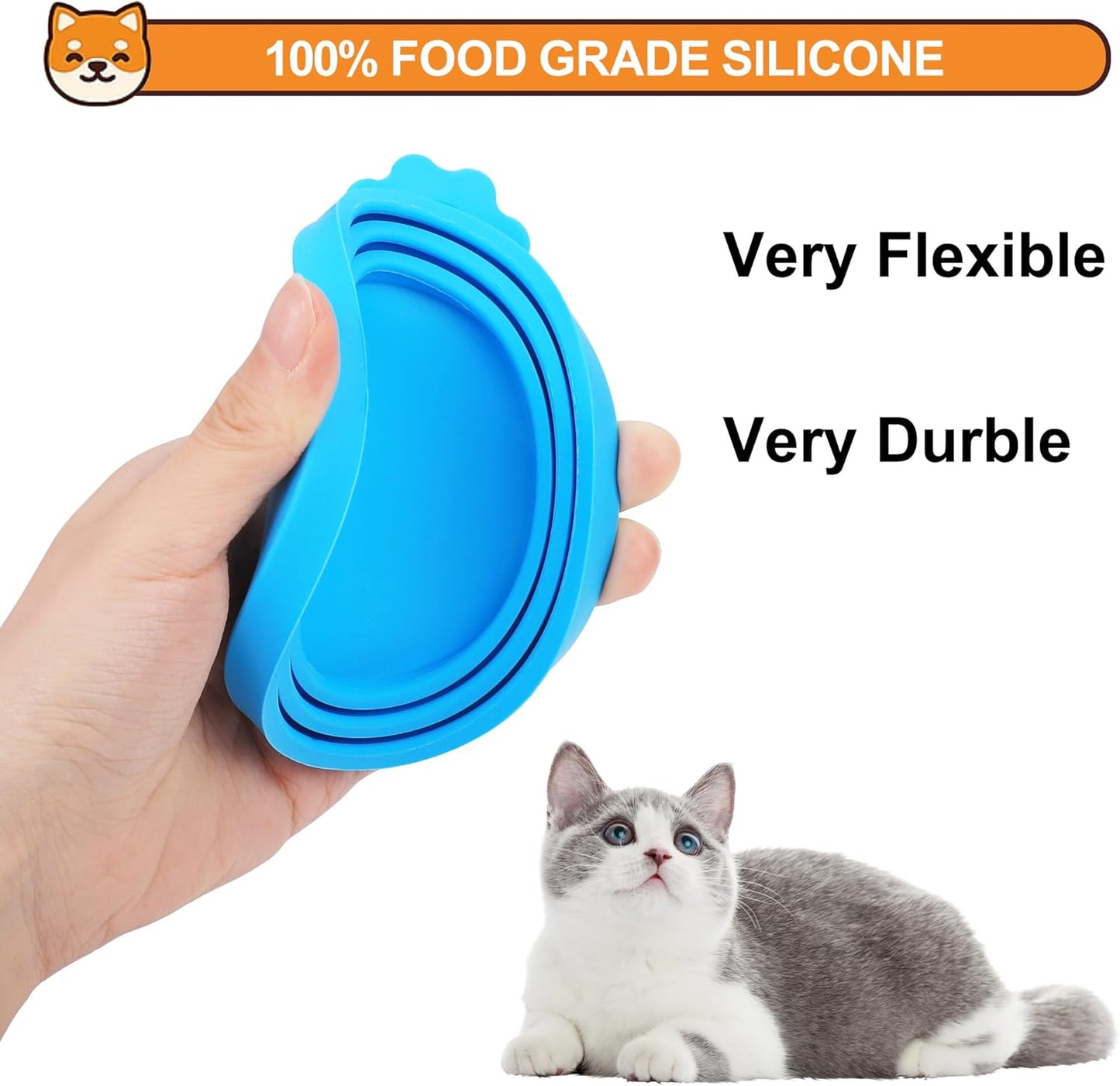 2 Pack Pet Food Cans Lids, Silicone Food Can Covers for Dog and Cat, BPA Free/Food Safe/Universal, One Fit Most Standard Size Food Can Top Teal/Green
