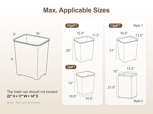 ZIFTY Pull Out Trash Can Cabinet for 13 Gallon Can with Storage, White | Pet Proof, Freestanding Kitchen Island Cabinet, Adjustable Shelf, Garbage Recycling, Modern Farmhouse Waste Bin Furniture