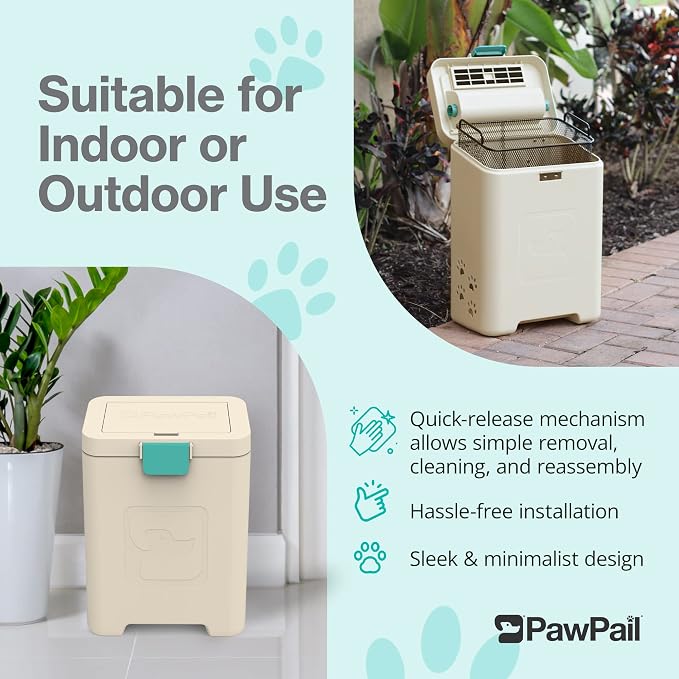 PawPail Pet Waste Station with Mounting System, Suitable for Outdoor Use, Designed with Odor-Reducing Technology, Install on Any Surface & Ensures Convenient Pet Waste Disposal