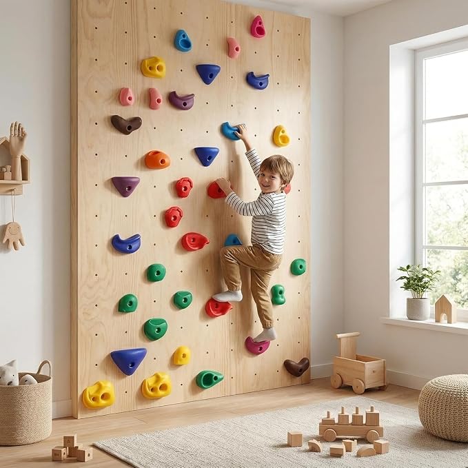 Kids Rock Climbing Holds, 36-Piece Hardware Set, Multicolor