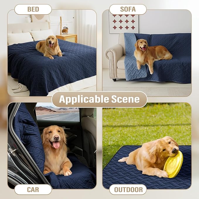 BOCTOPUG Dog Bed Cover for Pets - Blankets Rug Pads for Couch Protection Waterproof Bed Covers Dog Blanket Furniture Protector Reusable Changing Pad