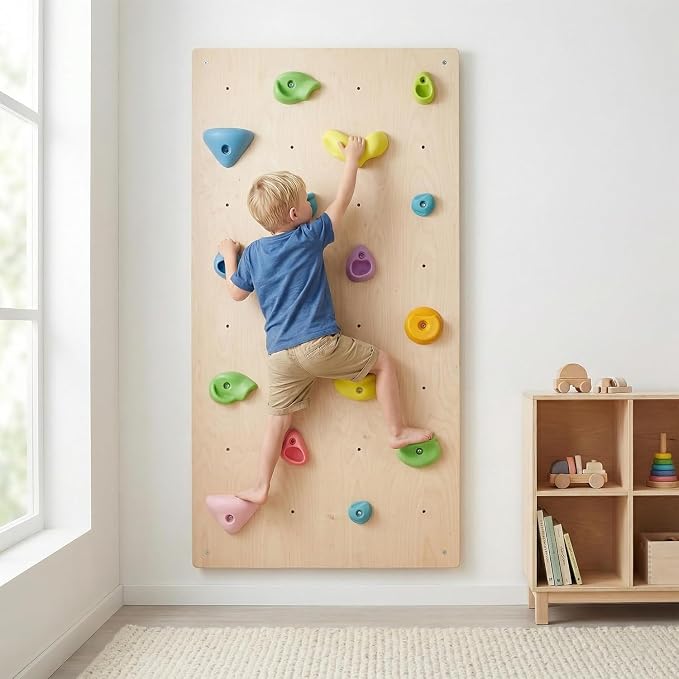 Rock Climbing Holds for Kids, 36-Piece Set with Hardware, Pastel