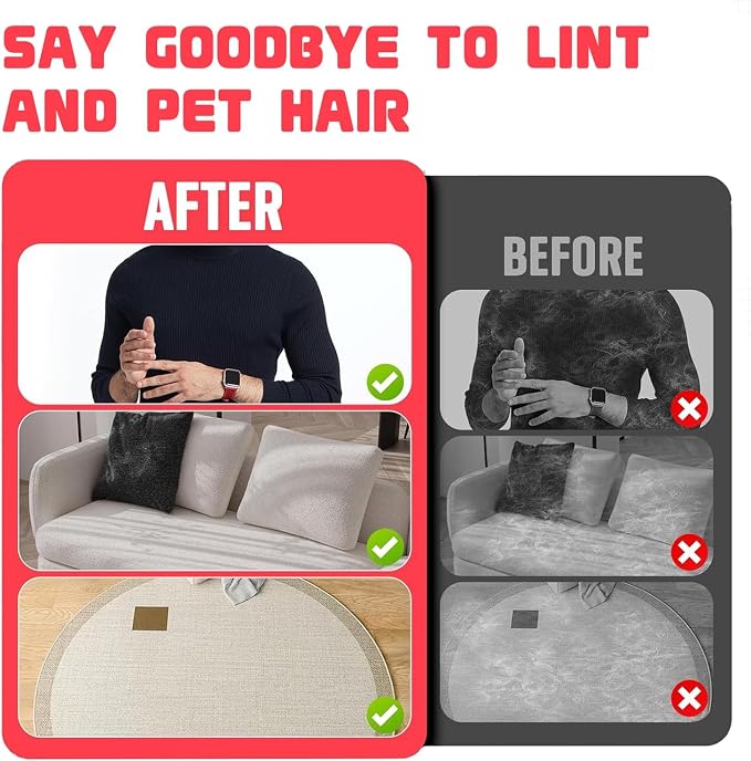 2PCS Pet Hair Removal Gloves Brush, Magic Brush,Upgraded Thickened Electrostatic Reusable Cat Dog Hair Remover Grooming Gloves,Double Sided Washable Static Animal Fur Removal Tool for Couch,Clothes
