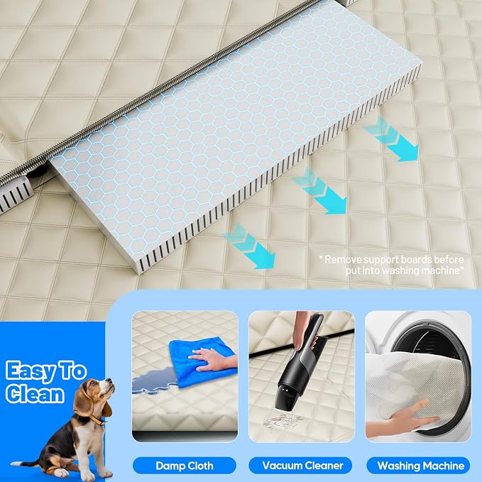 Dog Car Seat Cover for Back Seat,Hard Bottom Hammock Hold 400lbs For Cars | Khaki,Waterproof,Anti-Scratching,Safety Non-Slip,600D Oxford,Mesh Window,Storage Pocket,for Cars/SUV/ Sedans/MPV