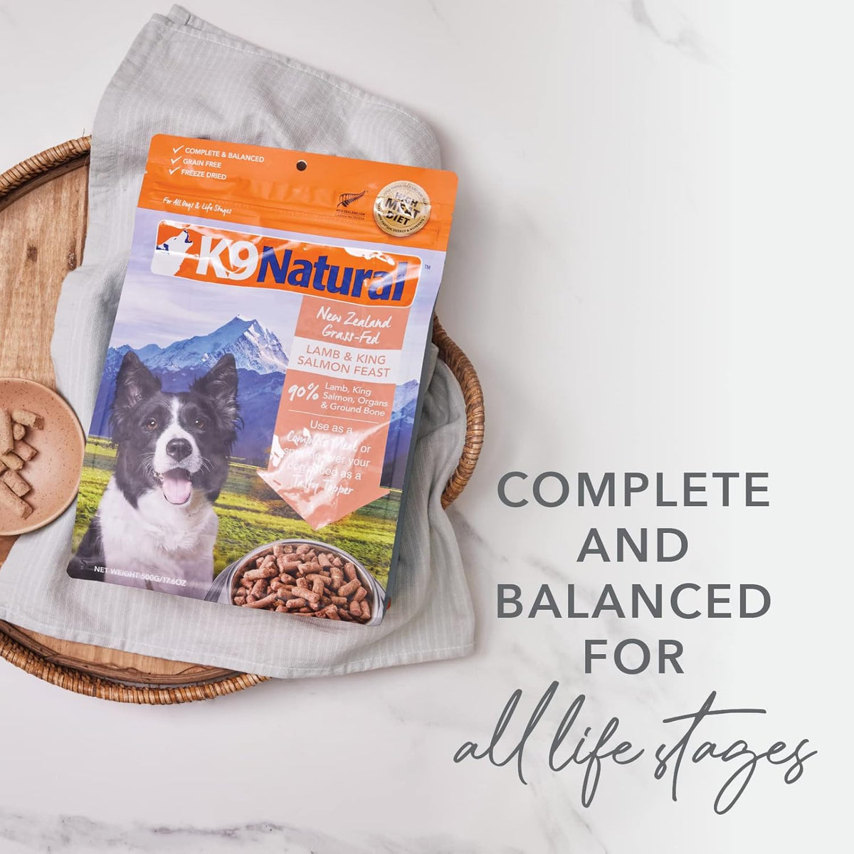 K9 Natural - Grain Free Freeze Dried Dog Food - Lamb, 1.1lb
