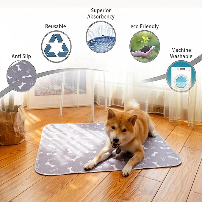 Puppy Pads with Pheromones, Washable Puppy Pee Pads for Dogs Reusable Puppy Pads for Dogs and Cats(with Pet Hair Removal Gloves)