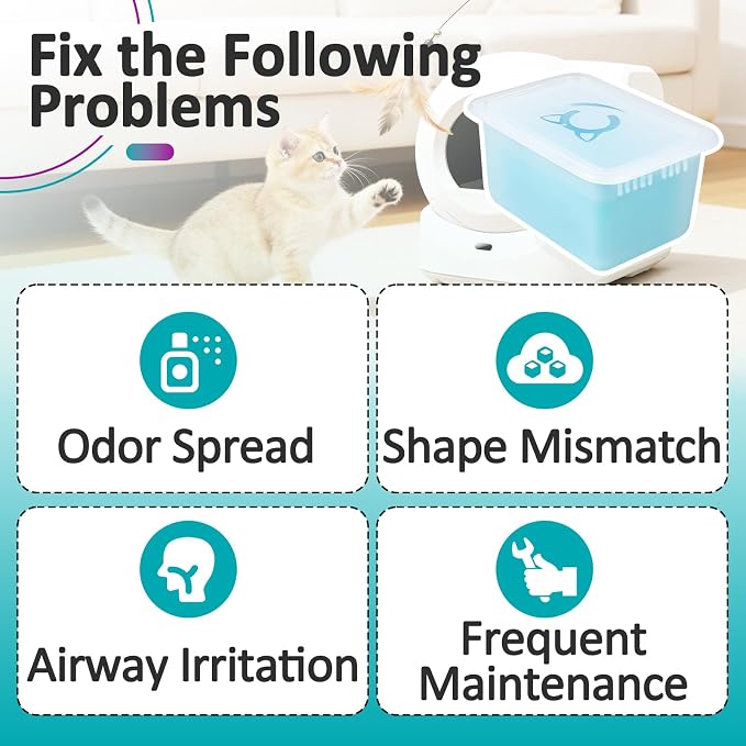 10 Pcs N60 Odor Eliminator Compatible with Petkit Ultra Max Pro Crystal Duo | Litter Box Deodorizer, Pet Odor Control, Long-Lasting