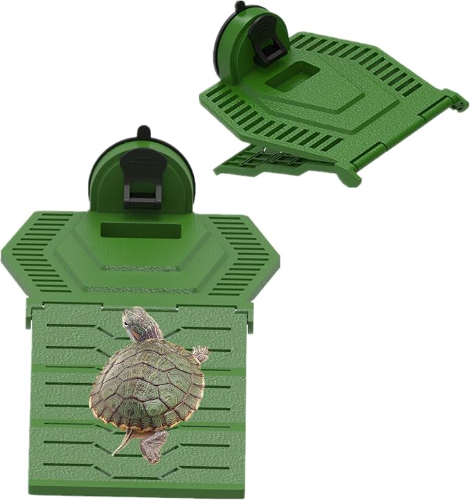 Large Turtle Basking Platform, Foldable Turtles Ramp, Turtle Resting Basking Dock Floating Décor, Plastic Tortoise Tank Climbing Ladder Terrace Hideouts for Frog Terrapin Reptiles