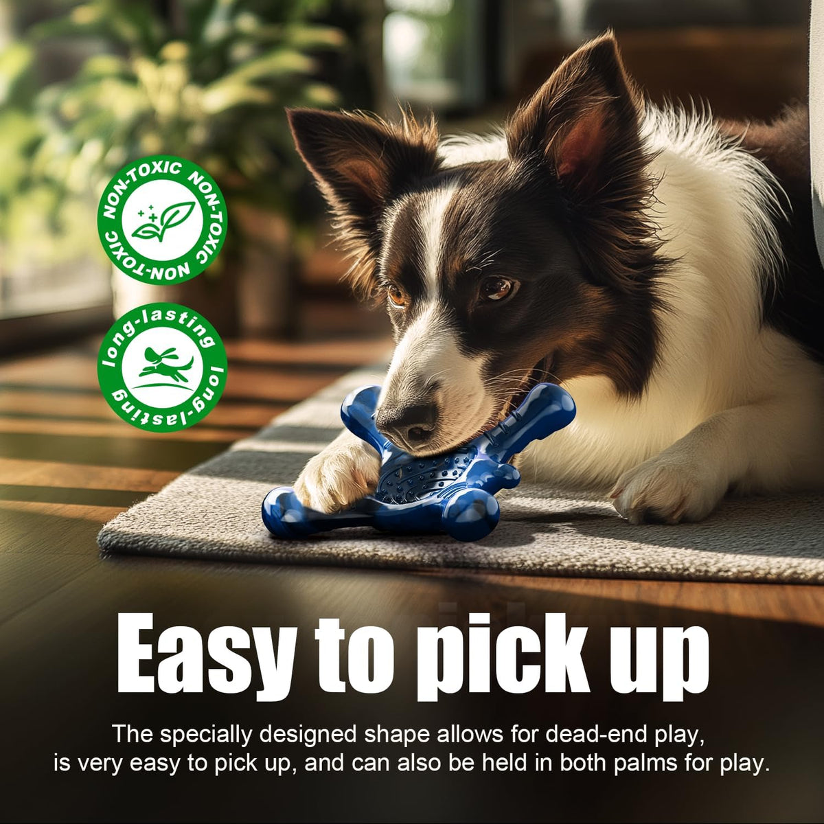 Dog Toys for Small Dogs, Nylon Indestructible Dog Toy for Small Dogs, Hedgehog Puppy Chew Toys with Bacon Flavor,Long Lasting, Puppy Teething Toys, Blue