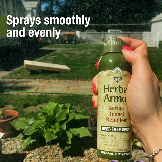All Terrain Herbal Armor Natural Insect Repellent, DEET-Free Spray, 3 Ounce, Black (1033)