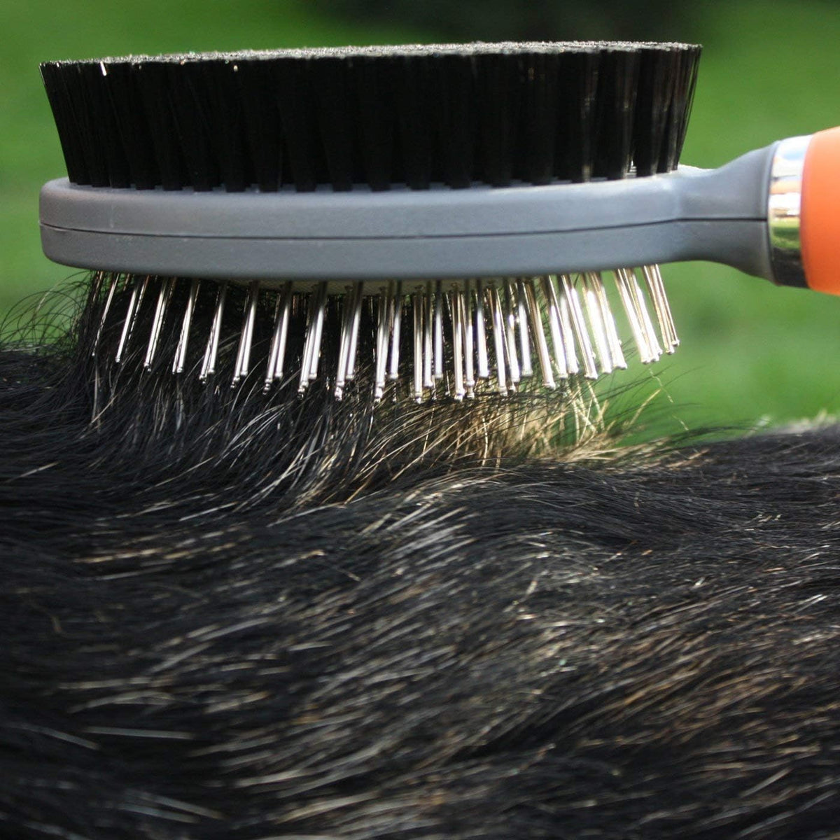 GoPets Pet Grooming Kit Bundle With 2 Sided Pin and Bristle Comb + Professional Self-Cleaning Slicker Brush for Dogs and Cats