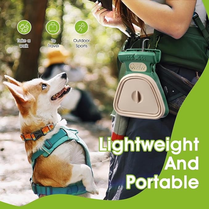 Super Design Portable and Versatile Pet Poop Scooper, Ideal for Walking Traveling and Camping with Small and Large with CLeash Clip and Garbage Bag Bin Dogs Poop Scooper Large
