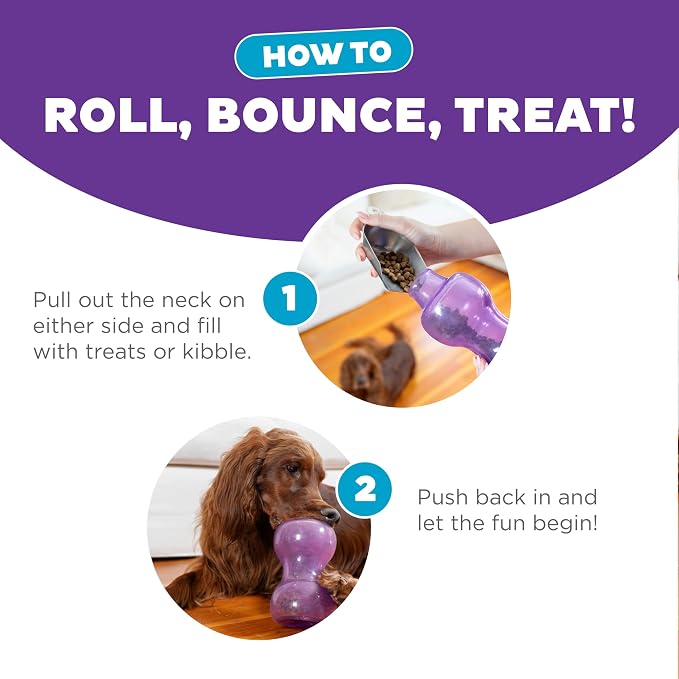 Outward Hound Double Snoop Interactive Treat Dispensing Dog Toy, Puzzle Ball Slow Feeder for Medium to Large Dogs, Mint-Scented for Mental Stimulation & Boredom Relief, 6in x 4in