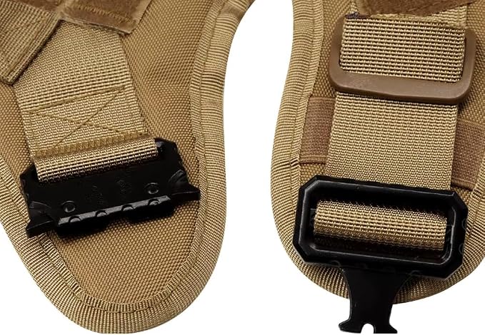 WAYO Dog Harness and Leash Set 6 Items - Military Tactical Vest with Collar for German Shepherd, Malinois, No Pull Training Walking Harness with Adjustable Straps (S/M/L/XL) (Brown, S)