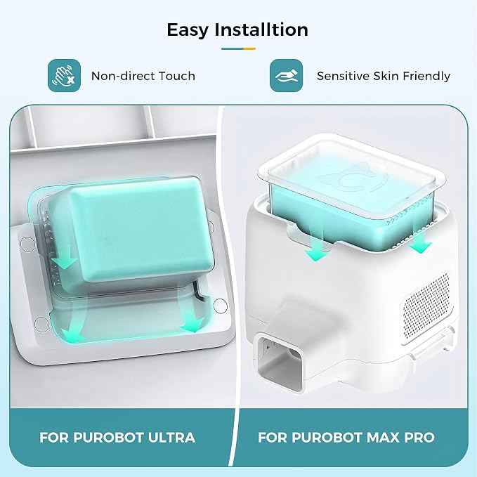 N60 Odor Eliminator for Petkit Purobot Ultra and Purobot Max Pro Self-Cleaning Cat Litter Box, 3 Pack Cat Litter Odor Eliminator N60