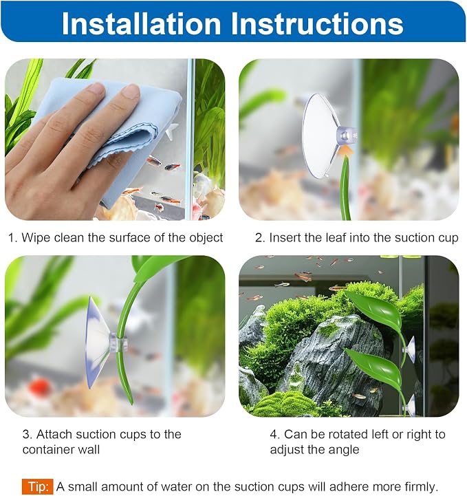 African Dwarf Frog Tank Accessories, 3PCS Tree Frog Terrarium Accessories Leaf-Shaped Frogs Habitat Decor with Suction Cup, Basking Platform for Climbing and Resting