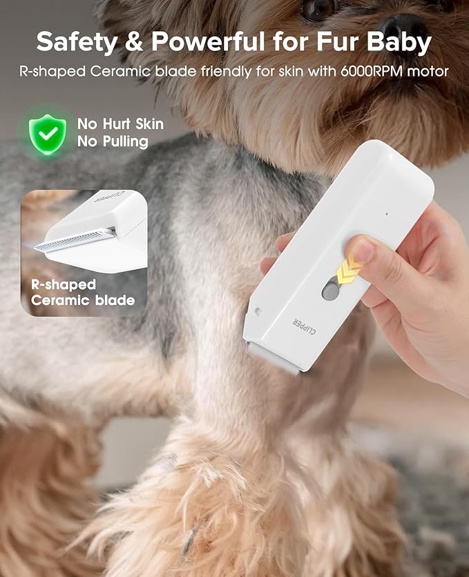 Replaceable Pet Dog Grooming Ceramic Blades, 6 Pack Detachable Pet Clipper Blade for Dogs & Cats