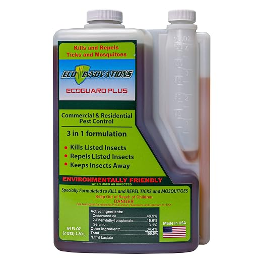 Concentrated Mosquito & Tick Yard Spray, Plant-Based, 64oz
