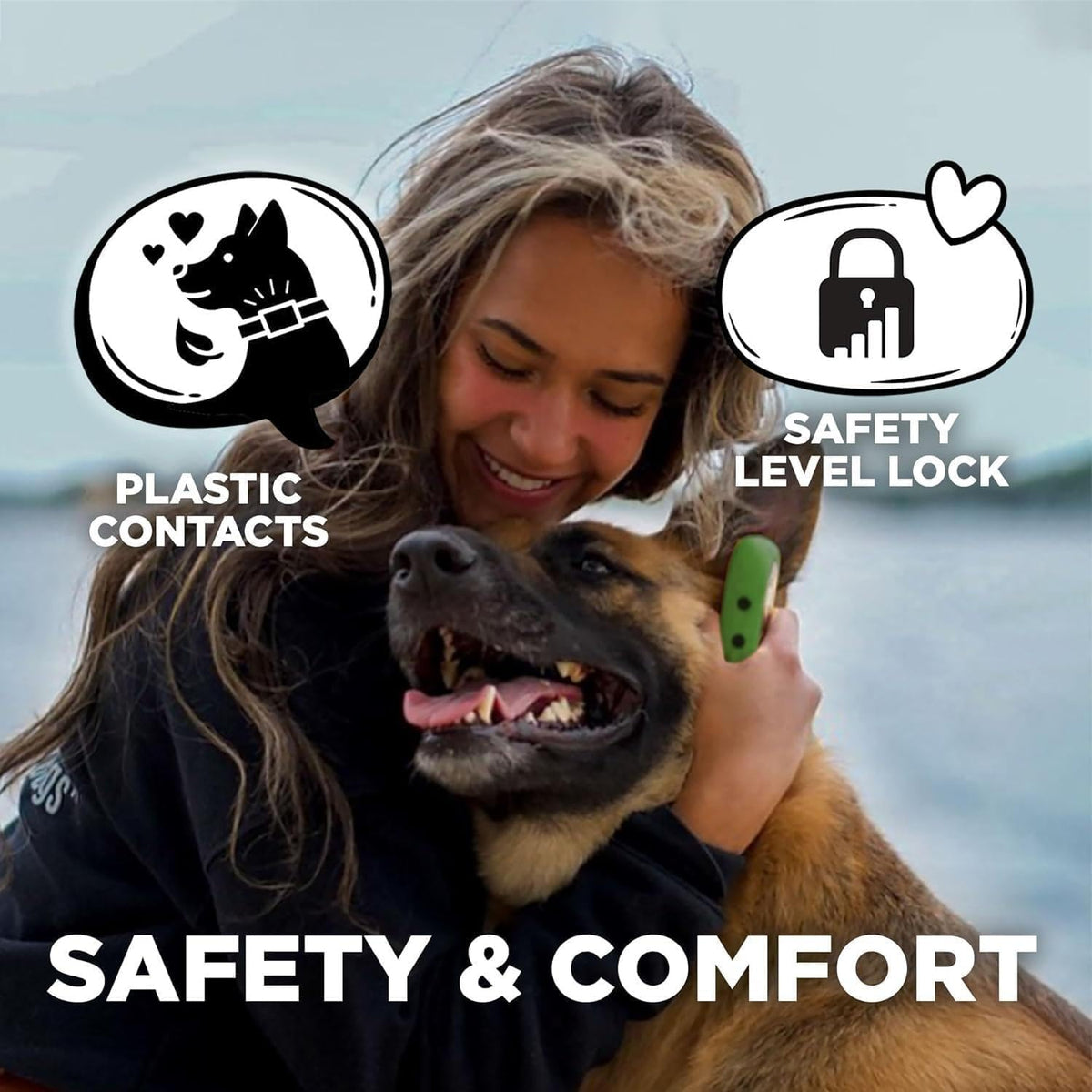 Dogtra CUE Green – E-Collar for Dogs Training Collar with Remote – Training Made Easy for Everyday Dog Owners – Gentle Vibration, Custom Boost, Waterproof, Rechargeable, 400-Yard Range System