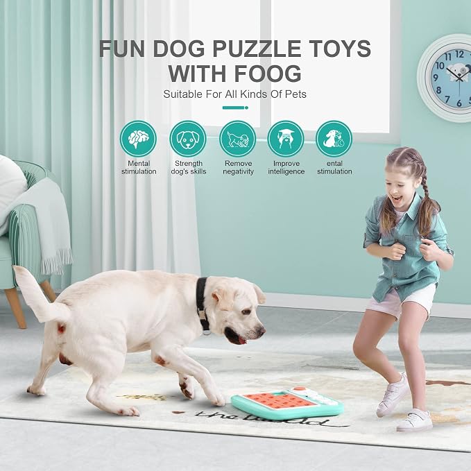 Dog Puzzle Toys, Treat Dispensing Dog Enrichment Toys for IQ Training and Brain Stimulation, Interactive Mentally Stimulating Toys as Gifts for Puppies, Cats, Dogs (L-Level 3)