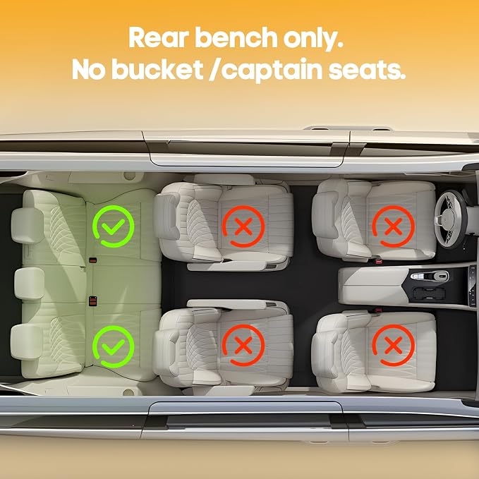 PETICON Large Dog Car Seat, Back Seat Extender for Dogs with Hard Bottom | Waterproof Medium Carseat for Dogs with 3 Mesh Windows, Pet Seat Cover for Cars, Trucks and SUVs