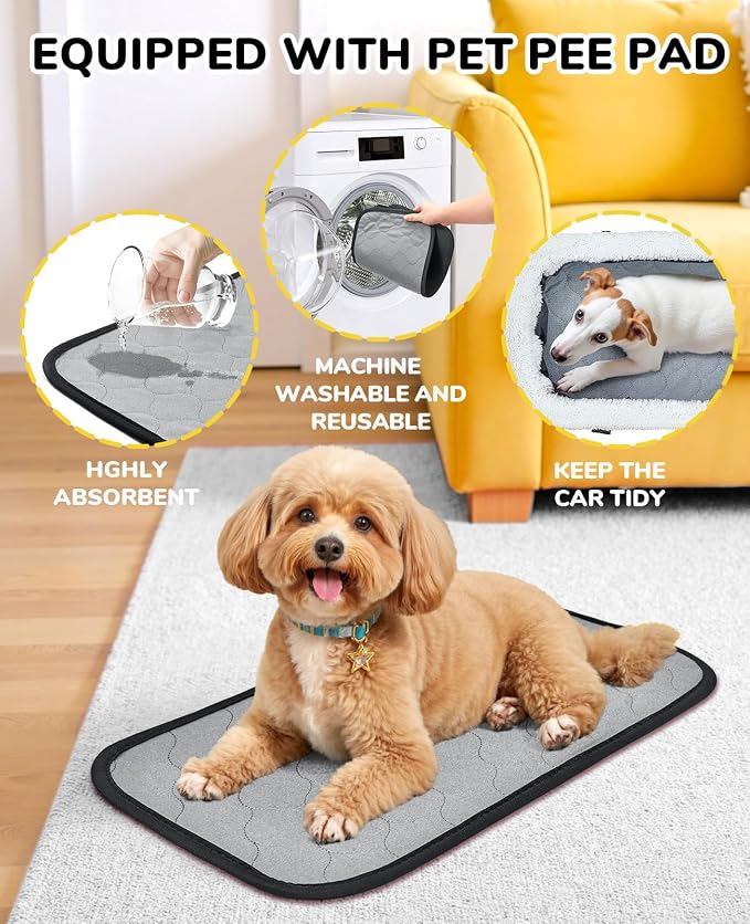 BurgeonNest Center Console Dog Car Seat for Small Dogs up to 9 lbs (Graffiti)