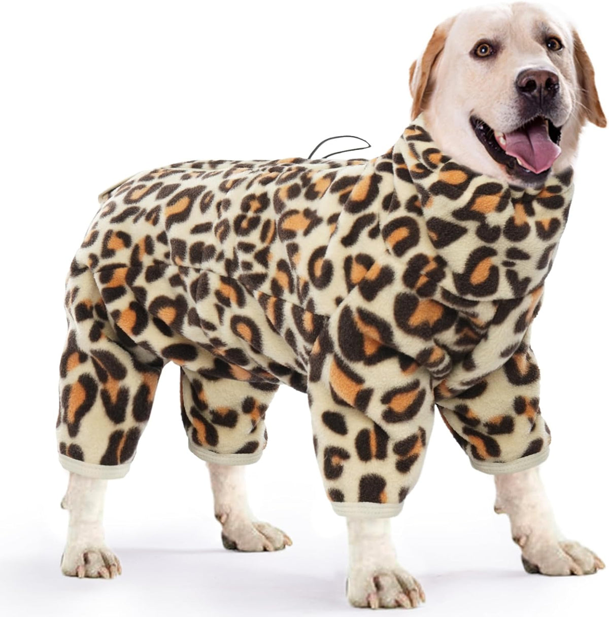 ROZKITCH Dog Winter Coat with Legs, Pet Windproof Warm Cold Weather Jacket Vest with Luminous Zipper, Jumpsuit Apparel Outfit Clothes for Small Dog Brown 2XS