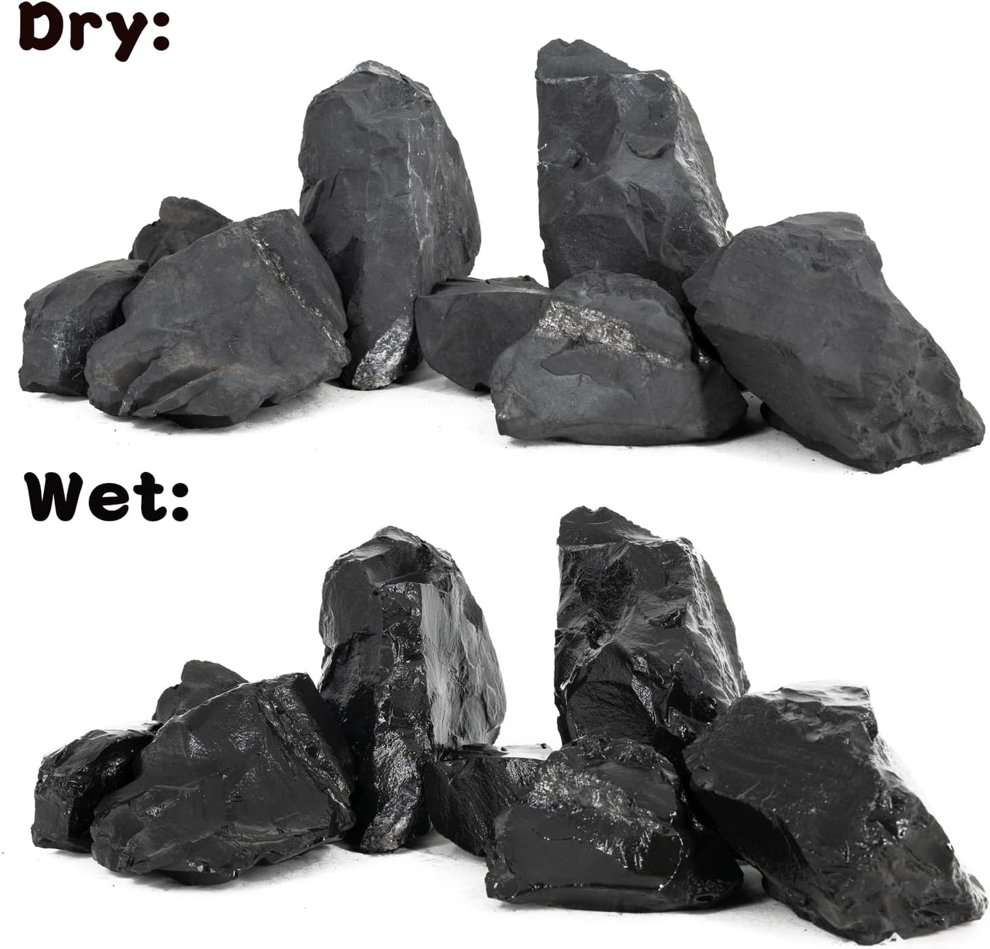 Unocho Aquarium Rock Stone Fish Tank Rocks 5LB Natural Rocks for Aquariums Landscaping Model Tank Decoration Aquarium Miniature and Fairy Garden-3-6inches 4PCS