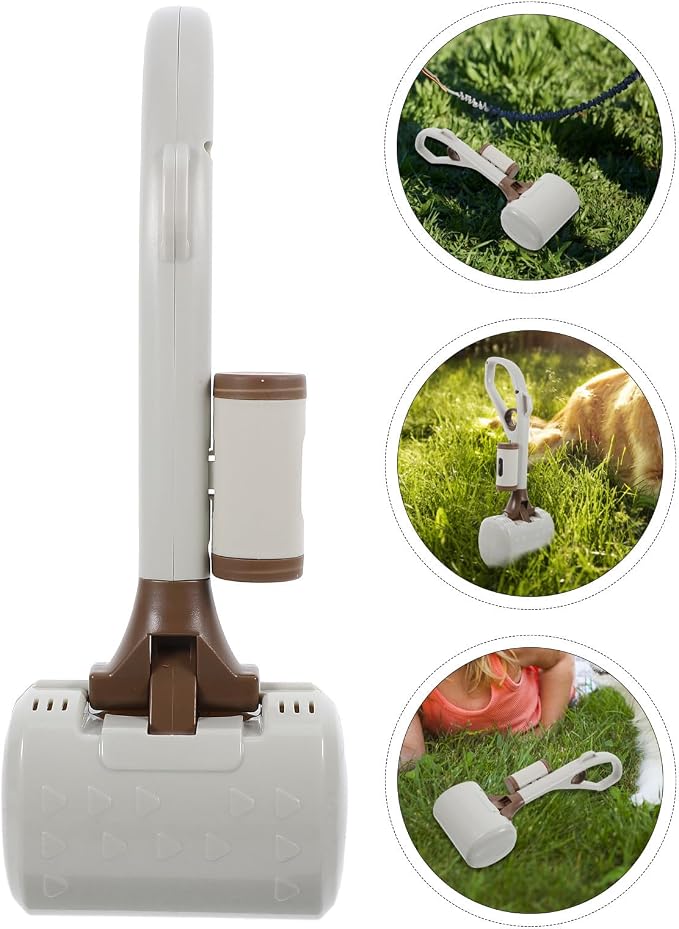 Veemoon Heavy Duty Dog Poop Scooper with Long Handle and Abs Material, Versatile Pet Waste Picker for Outdoor Activities and Neighborhood Use, User-Friendly Pooper Scooper for Small