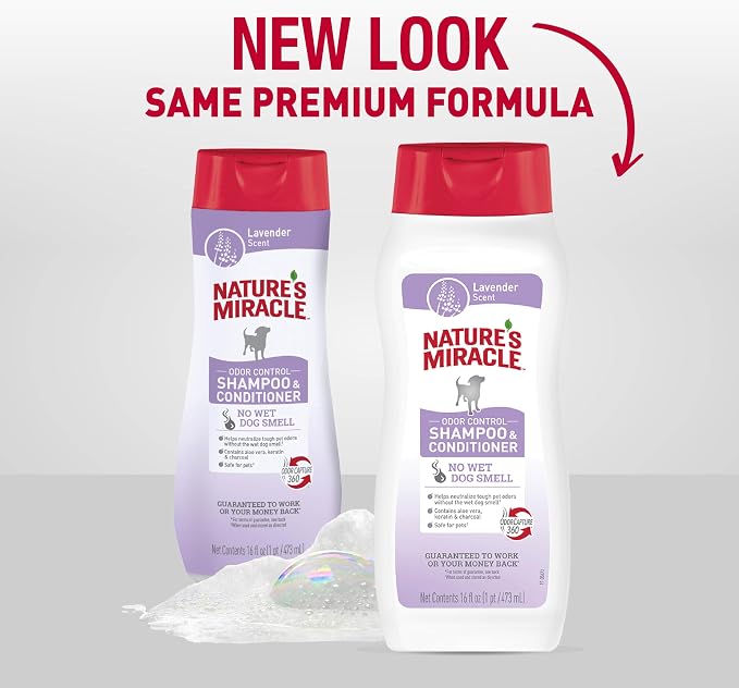 Nature's Miracle Nature’s Miracle Odor Control Shampoo & Conditioner, 16 Ounces, Lavender Scent
