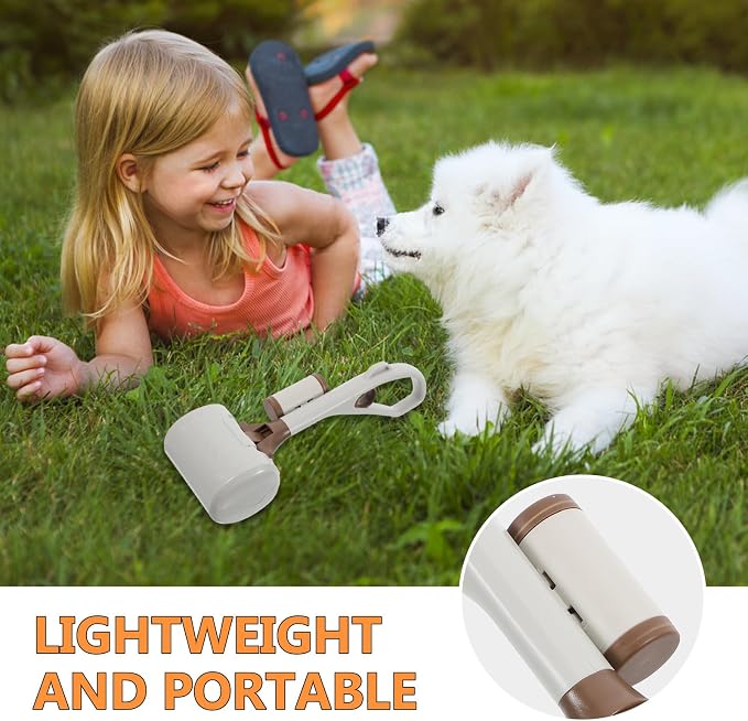 Veemoon Heavy Duty Dog Poop Scooper with Long Handle and Abs Material, Versatile Pet Waste Picker for Outdoor Activities and Neighborhood Use, User-Friendly Pooper Scooper for Small