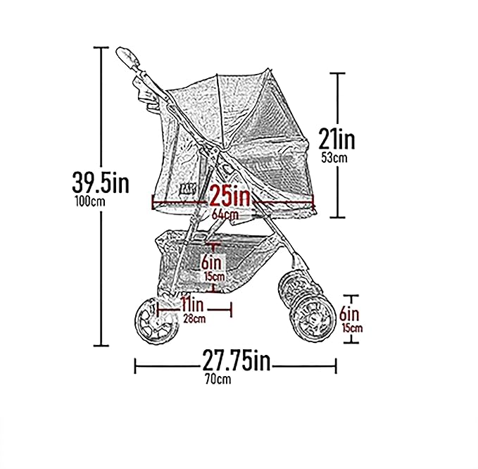 Pet Gear No-Zip Happy Trails Pet Stroller for Cats/Dogs, Himalayan Salt | Zipperless Entry, Easy Fold with Removable Liner, Safety Tether, Storage Basket + Cup Holder