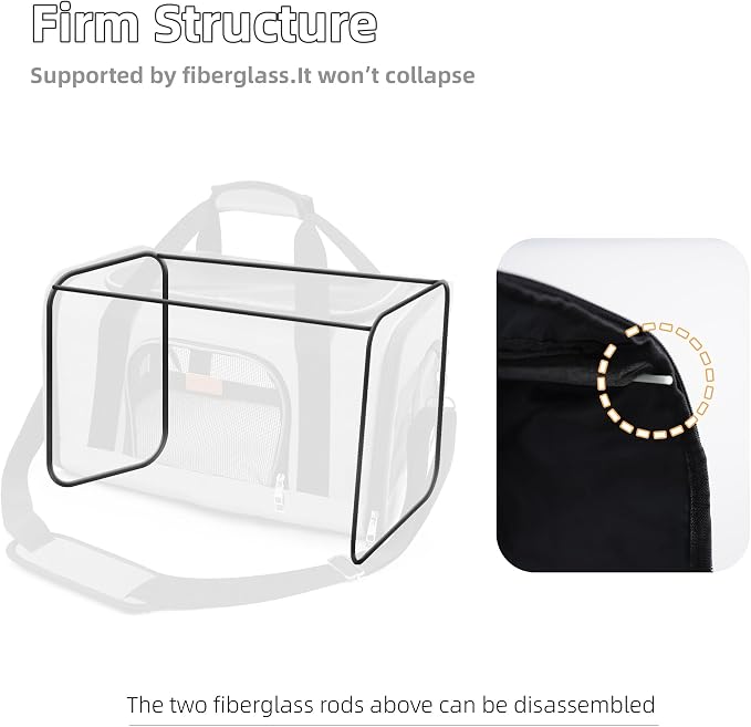 ROYPET Cat Carrier,Portable Pet Carrier Bag for Cats and Small Dogs,Foldable Soft-Sided and Scratch-Proof mesh Cat Bag Pet Carriers,Airline Approved Pet Carrier,Pet Travel Carrier Up to 15 Lbs,Grey