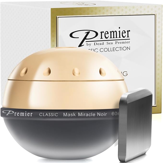 Premier Dead Sea Classic Miracle Noir Mask, 2.4 Fl oz | Original,detoxifying, hydrating, nourishing, exfoliating, anti oxidant, All in one best mask
