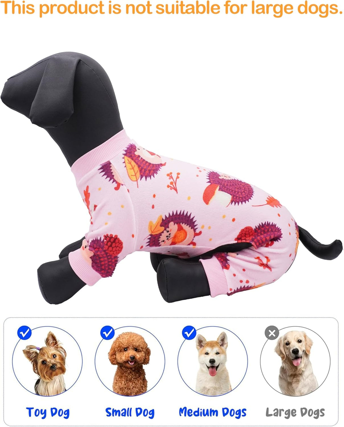 PET SHOW 4 Pack Fall Small Dog Pajamas Thanksgiving Clothes Doggies Girl Boy Soft Stretchy PJs Autumn Jumpsuit Puppy Cats Onesies Outfits with Sleeve Pets Dachshund Costume XS