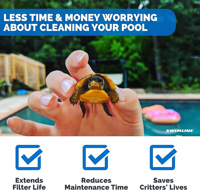 SWIMLINE HYDROTOOLS Frog Log - Small Animal Saving Escape Ramp for Pools & Spas - Heavy Duty Material Pool Critter Escape Ramp - Reduces Maintenance - Blue