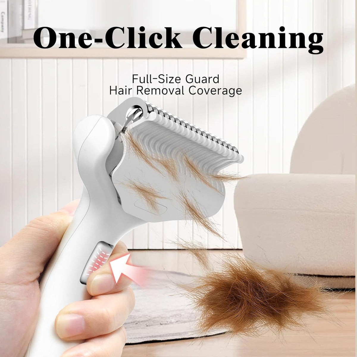 Undercoat Shedding Brush for Dogs & Cats – Professional Deshedding & Dematting Tool –Steam Brush for Cat & Dog Includes Waterless Shampoo