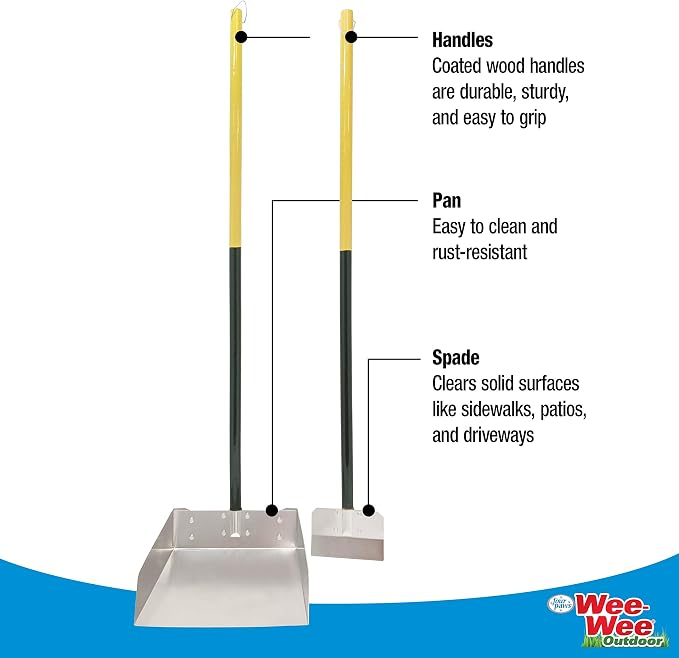 Four Paws Wee-Wee Pooper Scoopers for Dogs l Outdoor Rake l Spade & Pan l Pooper Scooper Set