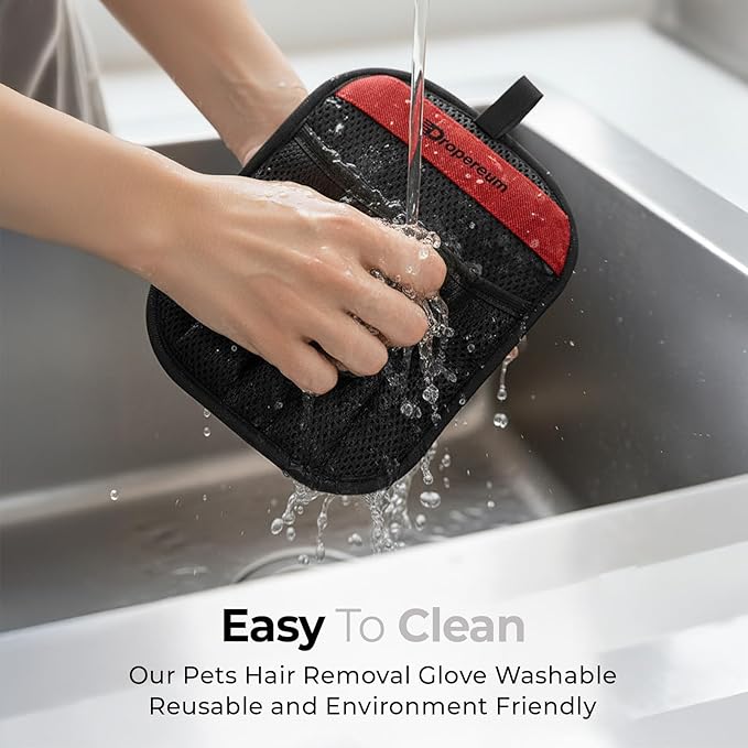 Pet Hair Removal Gloves - Pet Hair Remover Gloves, Upgraded Pet Hair Removal Gloves for Cats & Dogs, Five Finger Electrostatic Reusable Magic Brush for Carpet Clothing Laundry Couch & Car Seat