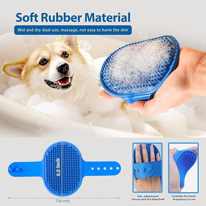 NVNAN 5-in-1 Pet Grooming Kit: Deshedding Rake, Nail Clipper, Grooming Gloves & Massage Brush for Dogs and Cats (Nail Clipper Set)
