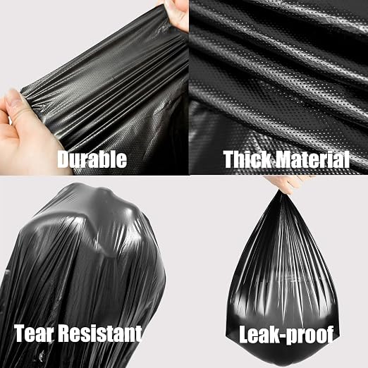 Outdoor Dog Poop Trash Can with Pooper Scooper for Yard, Black | Large Capacity Dog Poop Garbage Can with Lid Odor Control, Pet Waste Container Includes 100PCS Waste Bags