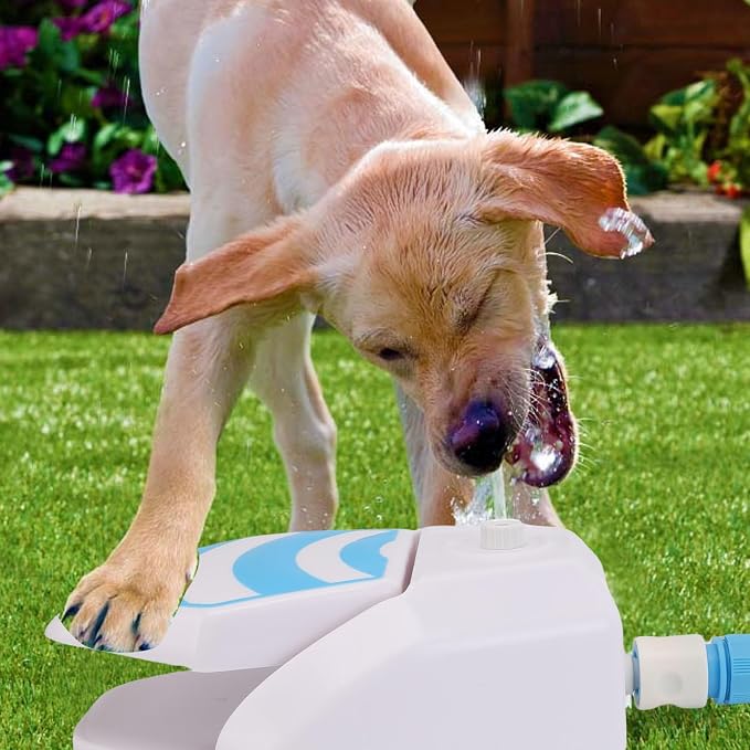 Dog Step On Water Fountain Large Capacity Outdoor Dog Foot Activated Drinking Waterer for Backyard Camping