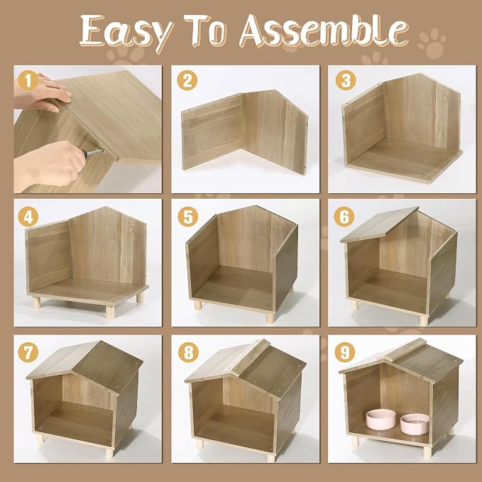 Outdoor Cat Feeder & Shelter - Waterproof Cat House for Outdoor Feeding Station, Perfect for Feral Cats, Birds, Rabbits, Cats & Dogs