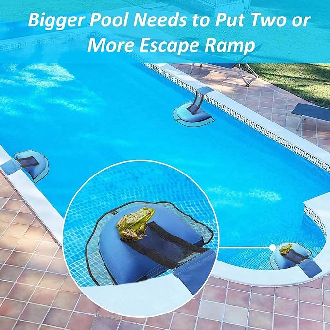 2-Pack Animal Saving Escape Ramp - Frog Floating Ramp Rescues, Pool & Spa Accessories & Tools, Saving All Small Animals Entering The Pool | Frog Saver for Swimming Pool, Pool & Spa Accessories & Tools, Saving All Small Animals Entering The Pool