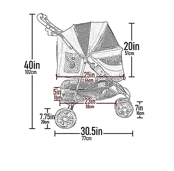 Pet Gear No-Zip Special Edition 3 Wheel Pet Stroller for Cats/Dogs, Zipperless Entry, Easy One-Hand Fold, Removable Liner, Cup Holder, Chocolate
