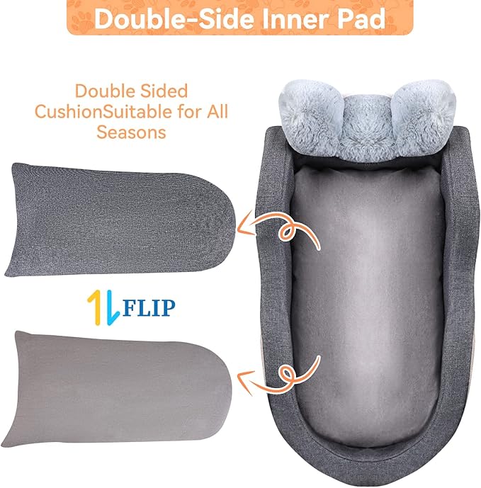 Dog Car Seat for Small Dog Center Console Seat Pet Booster Seat for Car Puppy Small Dogs(Dark Gray)