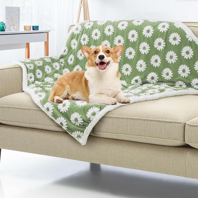 Dog Blanket for Small Medium Large Dogs Fleece Cat Blankets for Indoor Cats Washable Fluffy Pet Bed Blanket Furniture Sofa Couch Cover Protector