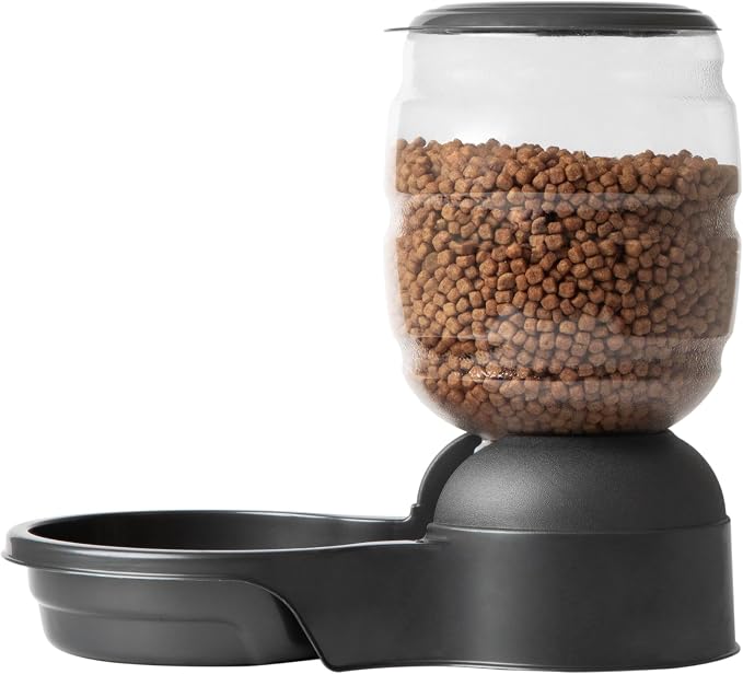 Petmate Replendish Gravity Automatic Dog Water Dispenser Pet Waterer and Pet Feeder Set with Microban Protection Base, 100% BPA Free, Wide Mouth Bowl - 1 Gallon Water, 5 lb Food