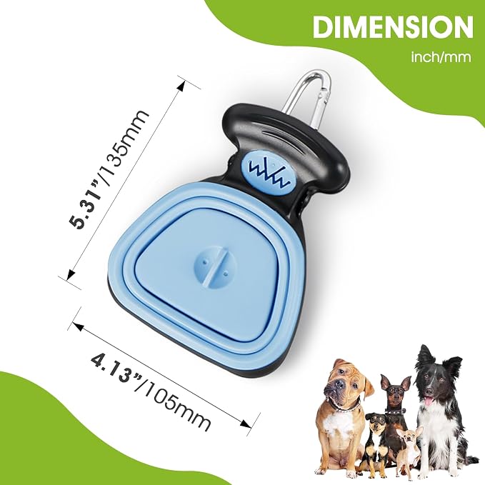 Dog Pooper Scooper, Pooper Scooper for Small and Large Dogs, Dog Poop Scooper for Yard, Pooper Scooper with Bag Attachment and Leash Clip, Ideal for Walks, Travel and Camping (Small,Blue)
