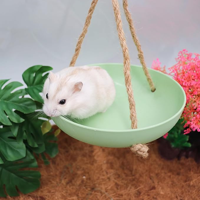 Frog Swing Toys, Gecko Swing Toys, Plastic Reptile Amphibian Climbing Toys, Tank Aquarium Terrarium Decoration Accessories, Suitable for Frog Gecko Lizard Chameleon Hermit Crab Hamsters Rats